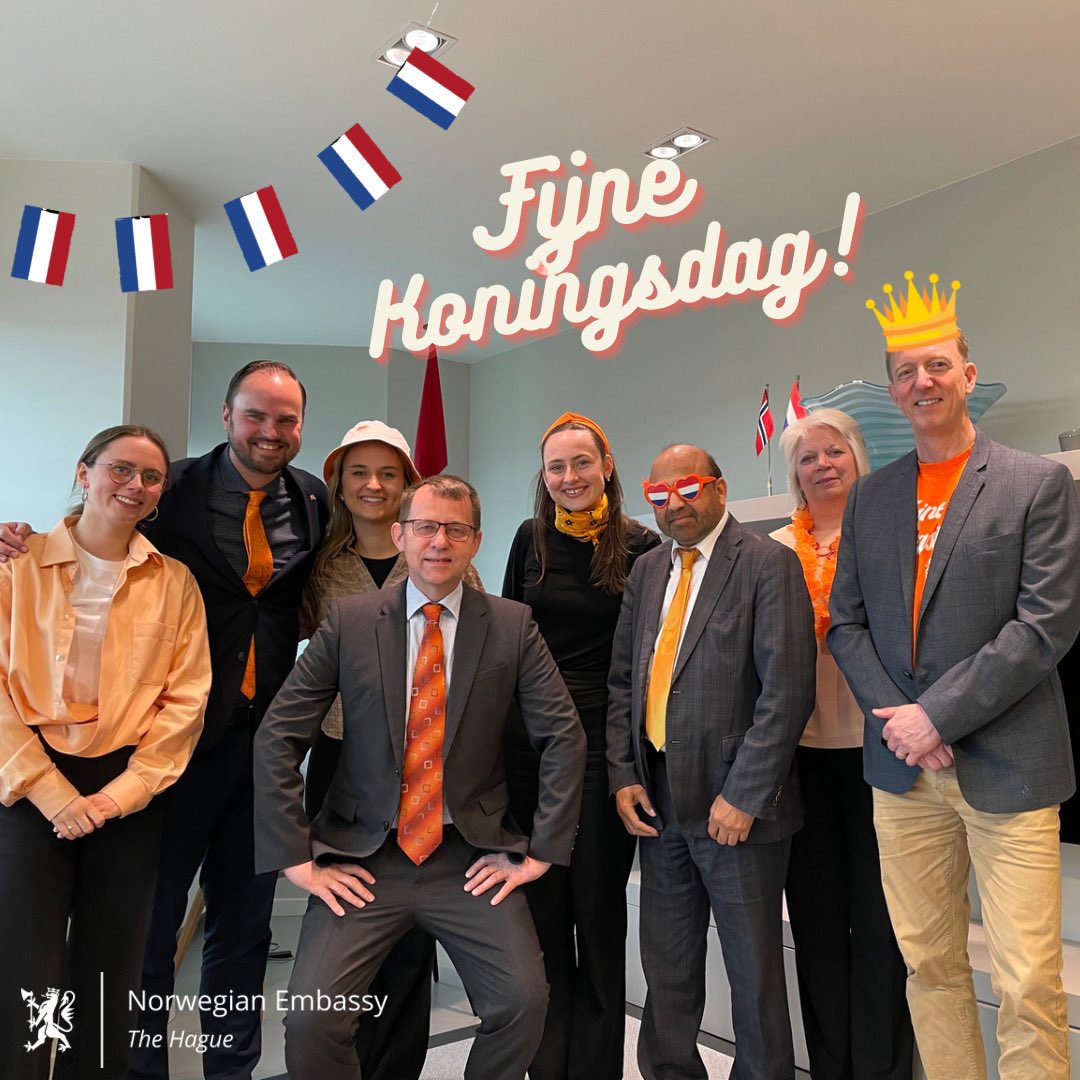 Wij wensen iedereen in Nederland een heel fijne Koningsdag toe! 🇳🇴❤️🇳🇱 @minbuza @Defensie @NorwayTheHague @NorwayMFA