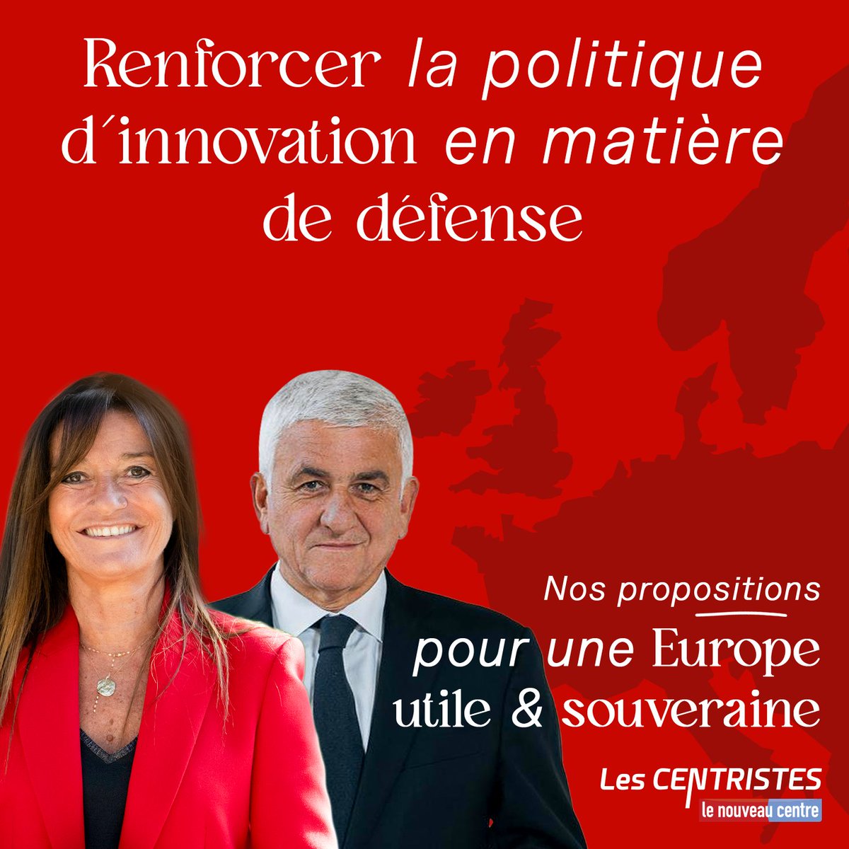 Pour une Europe utile &amp; souveraine 🇪🇺 : 

→ Pour renforcer notre sécurité nationale et européenne, impulsons un nouvel élan en faveur de l'innovation en matière de défense ! 

#Européennes2024 #EuropeSouveraine #EuropeUtile <a href="/ncolin_oesterle/">Nathalie Colin-Oesterlé</a>