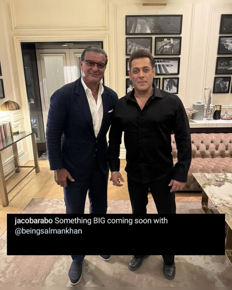 '@jacobarabo & #Salmankhan with caption something big coming soon' Unique design watches jeweller's collab with @BeingSalmanKhan...