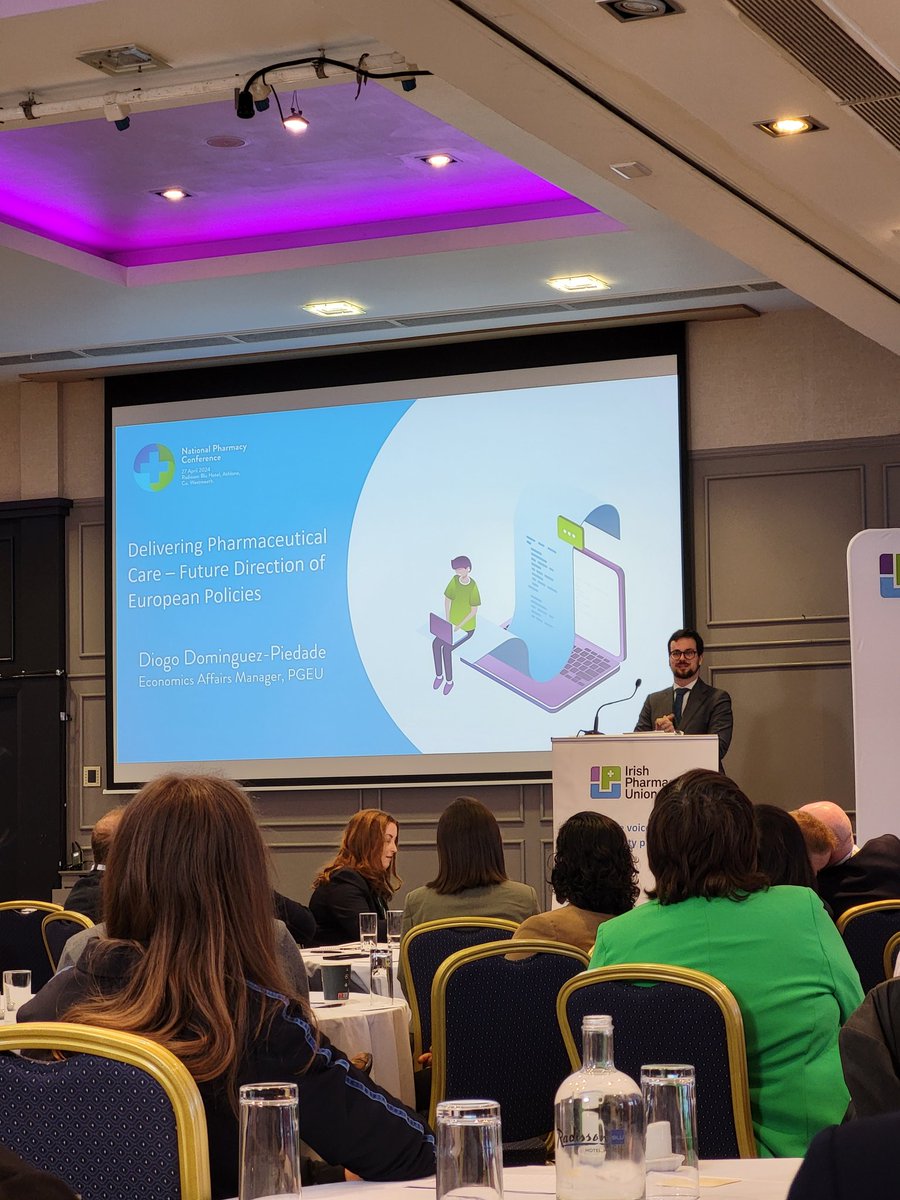 🌟Our morning session was led by Dr Pat O'Mahony, shared updates from the Expert Taskforce, focusing on empowering pharmacies to optimise patient healthcare. Diogo Dominguez-Piedade from PGEU also delivered a compelling speech on the Future Direction of European Policies.