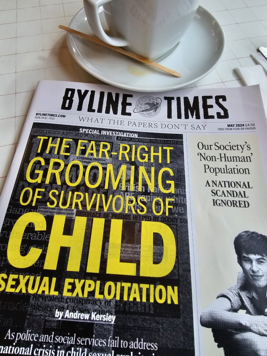 Out for breakfast & of course, pick up my copy of @BylineTimes