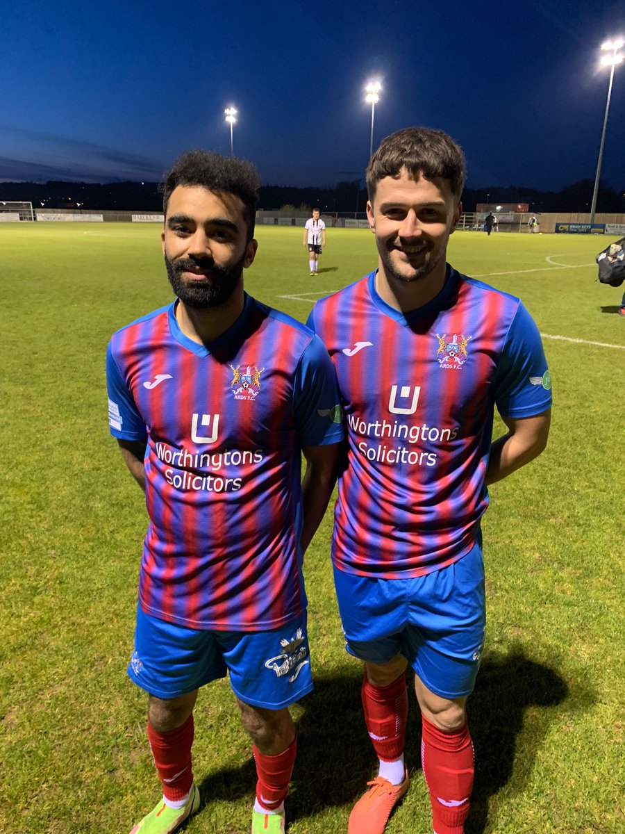 Congratulations to Kofi Halliday and Matthew Robinson who both made their first team debut against Dergview last night
