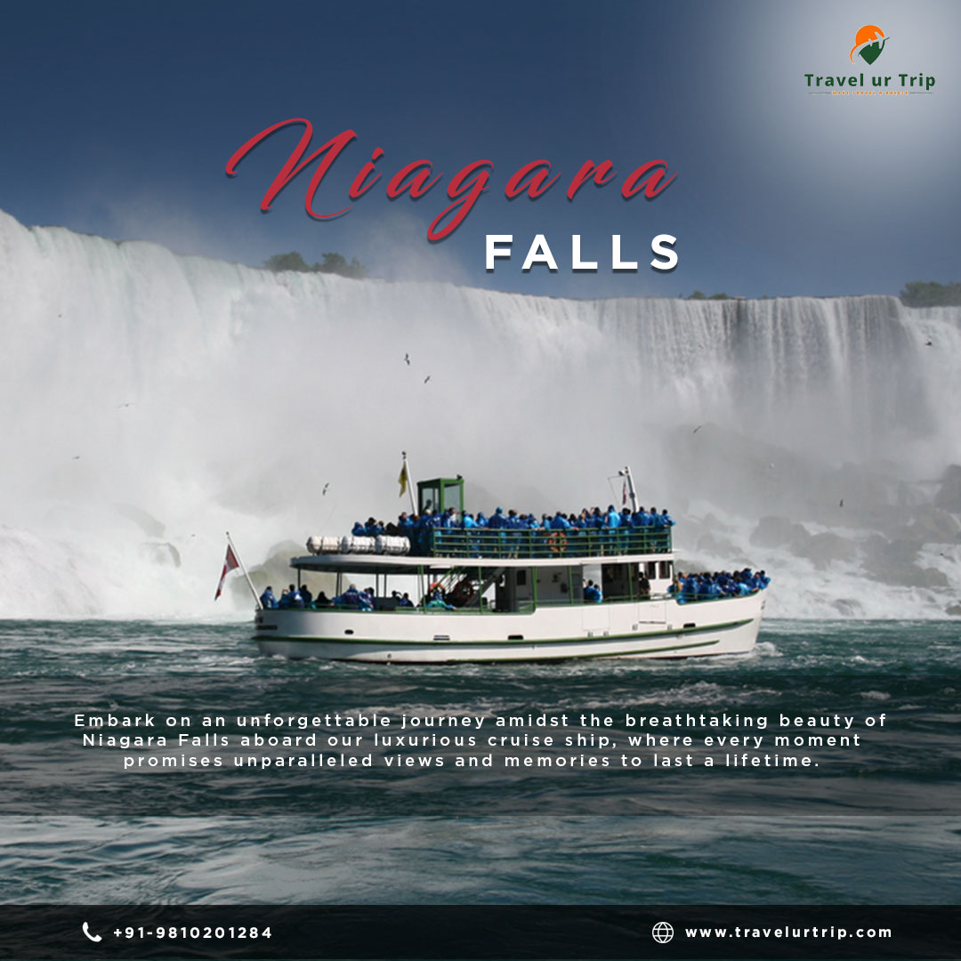 Feel the thundering power of nature at Niagara Falls! 🌊🌈 Embark on an adventure of a lifetime with Travel Ur Trip and witness this iconic wonder up close. 
#NiagaraAdventures #NatureAtItsBest #TravelUrTrip 🌍✈️