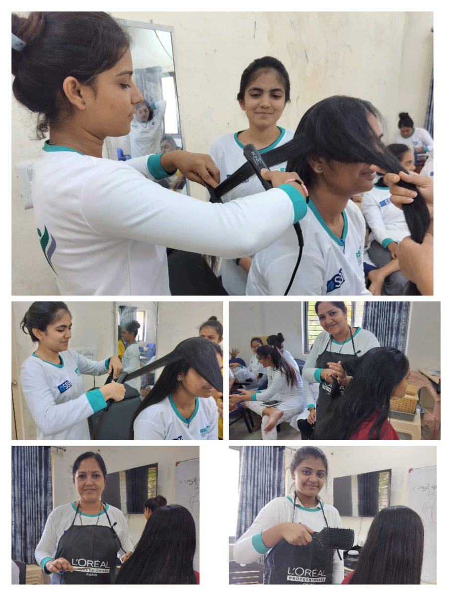 Practical Session of Beauty Parlor Training.