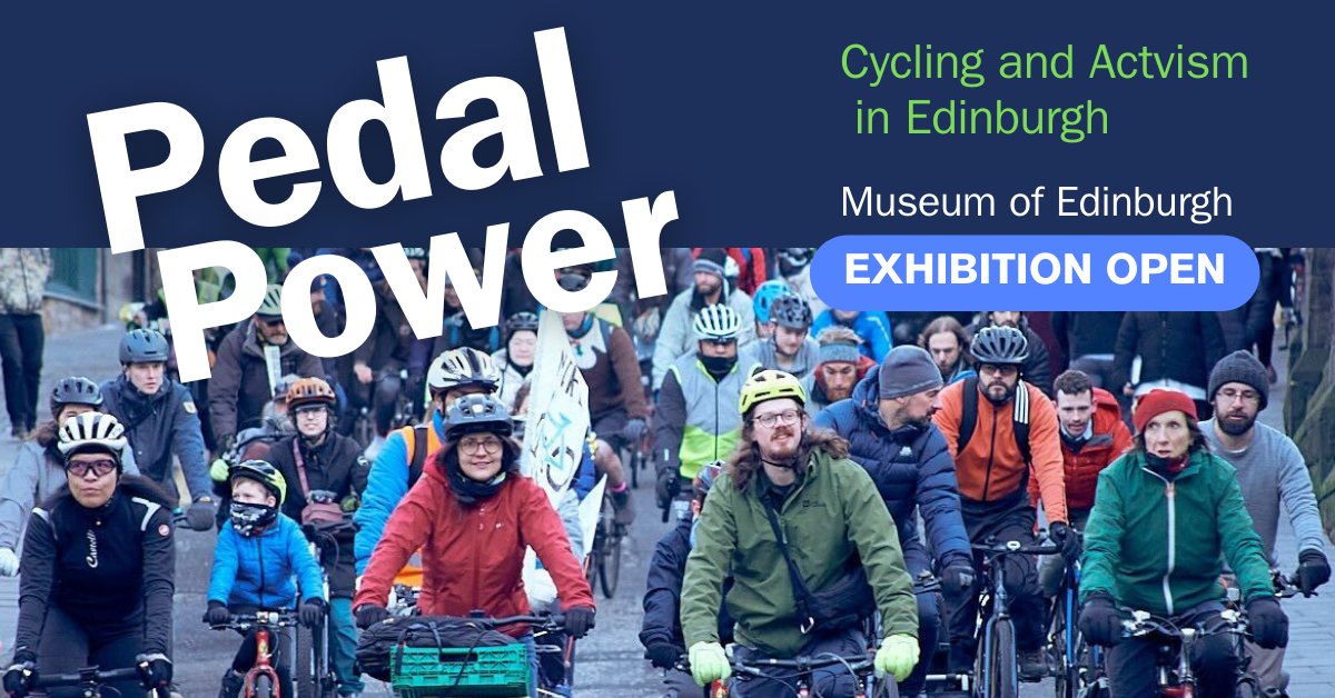 Today's the day the exhibition opens! Join us at 2pm at Middle Meadow Walk for a ride to the museum. Remember to bring a bike lock! @InfraSisters @SpokesLothian @blackfordsafer1 @EdinCulture