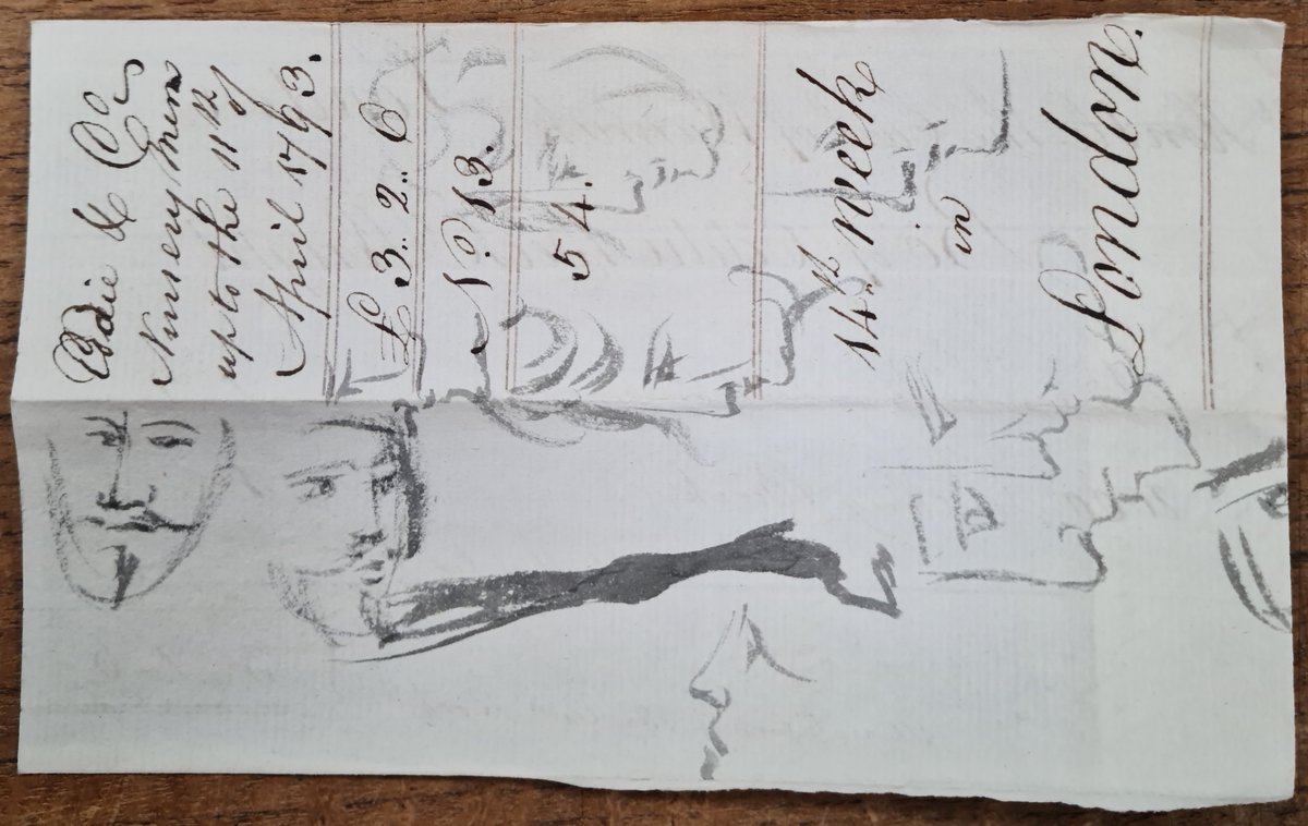 We have a fun one for today's #WarwickCastleWednesday as somebody decided to practice their drawing skills on this voucher from 1793!

📸 CR1886/Box 511

#ExploreYourArchive