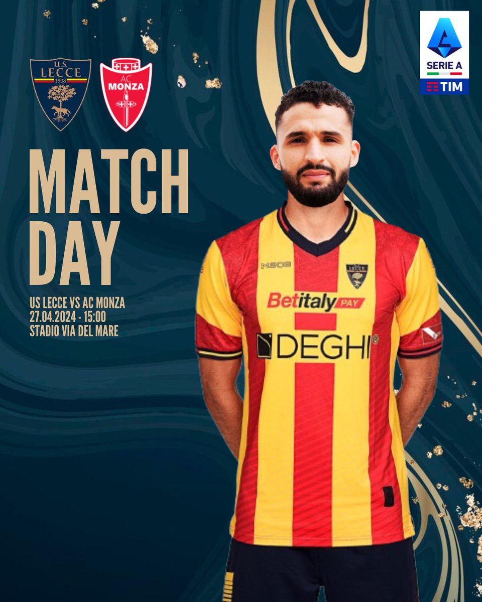 Dzień meczowy! 🔥🔥🔥

🆚 @ACMonza 
🏆 @SerieA 
⌚️ 15:00
🏟️ Stadio Via del mare
#️⃣ #LecceMonza