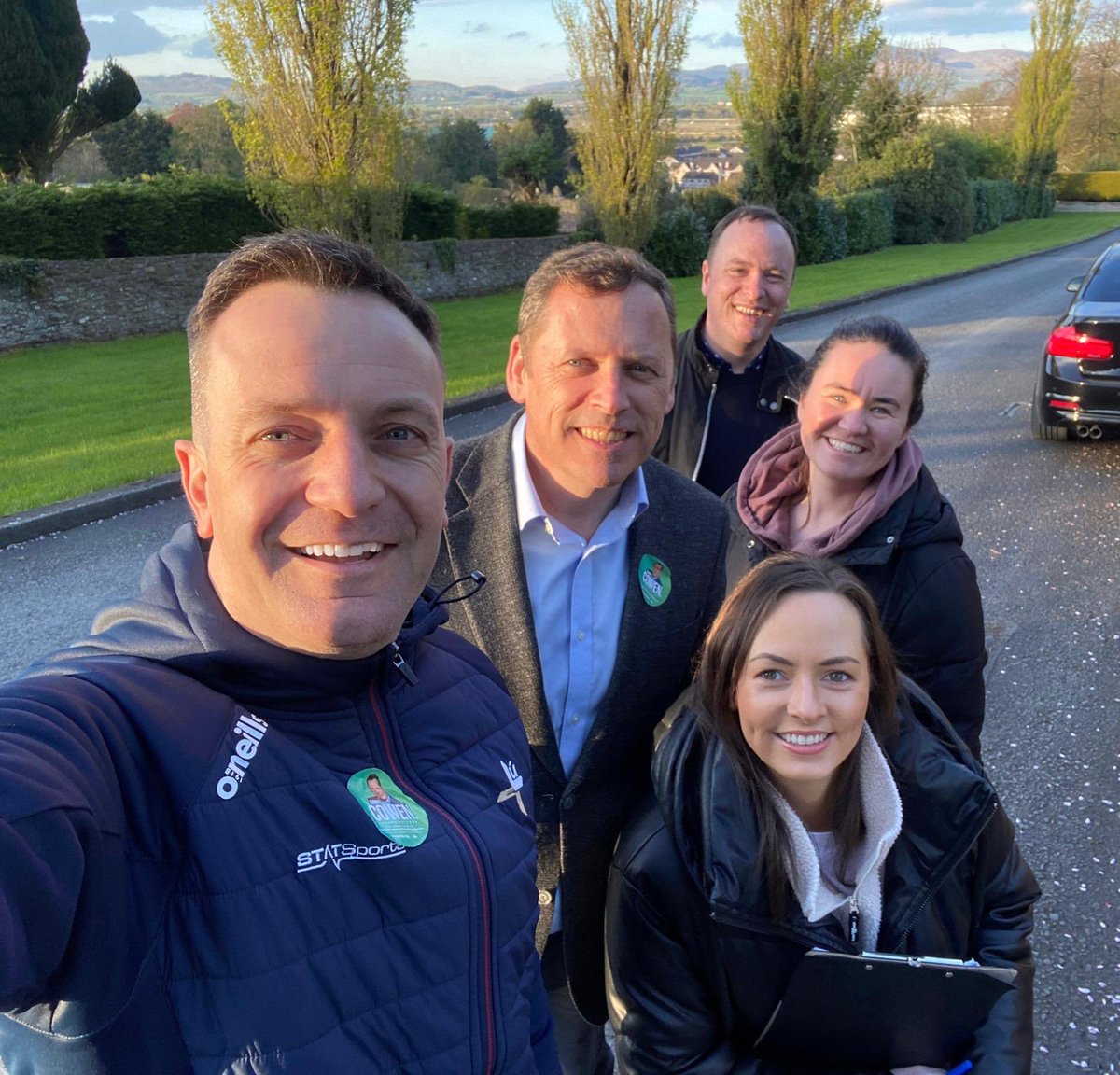 Late evening in Dundalk on the doors with local FF Cllr Sean Kelly & crew