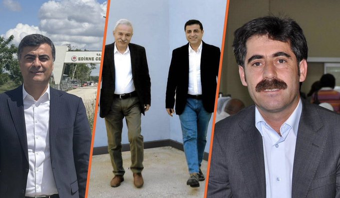 ➖ 31 Mart seçimlerinde Van Büyükşehir Belediyesi Eşbaşkanı seçilen Abdullah Zeydan, cezaevinde bulunan Selahattin Demirtaş, Selçuk Mızraklı ve Bekir Kaya'yı ziyaret etti.