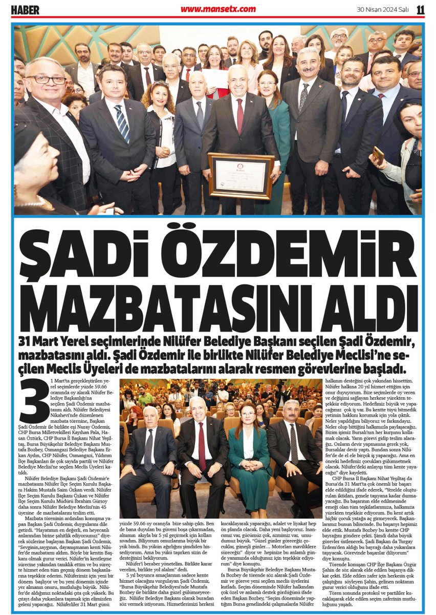 📰📰📰 @MansetX Gazetesi #Bursa'nın 11. Sayfası sizlerle. İyi okumalar... @eczozgurozel @mustafabozbey @SadiOzdmr @erkanecz