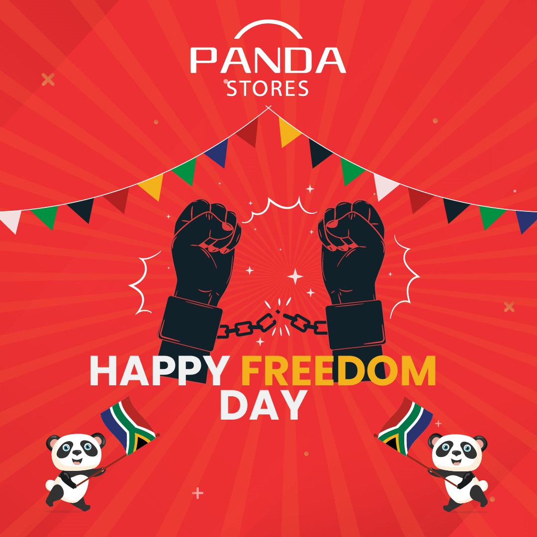 🥳Remembering the sacrifices made for freedom. Let's continue building a brighter future. Happy Freedom Day, South Africa! #Pandastores #NeverForget #FreedomDay  #FreedomDay