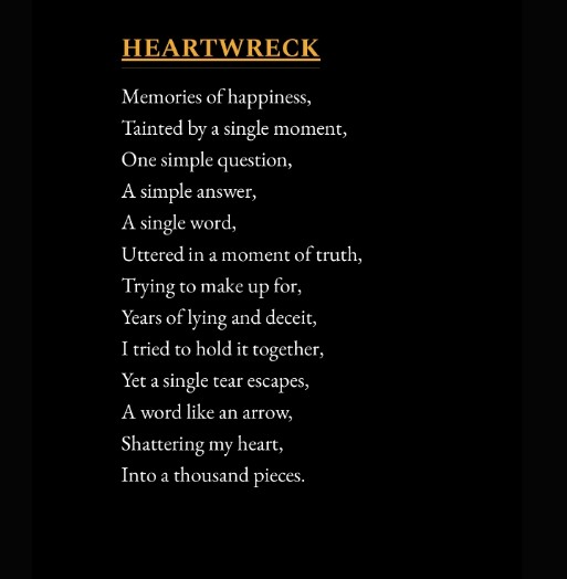 One single moment was all it took...
#poetry #poems #heartbreak #writers #PoetryTwitter #WritingCommmunity
#memory #writerslife #PoemADay #Thisshithurts