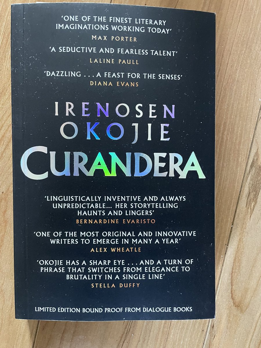 This just arrived! Proofs for Curandera, the new novel by @IrenosenOkojie, out in June. Would you look at that cover? And surely this wins the award for best title 2024?! I’m very looking forward to reading it.