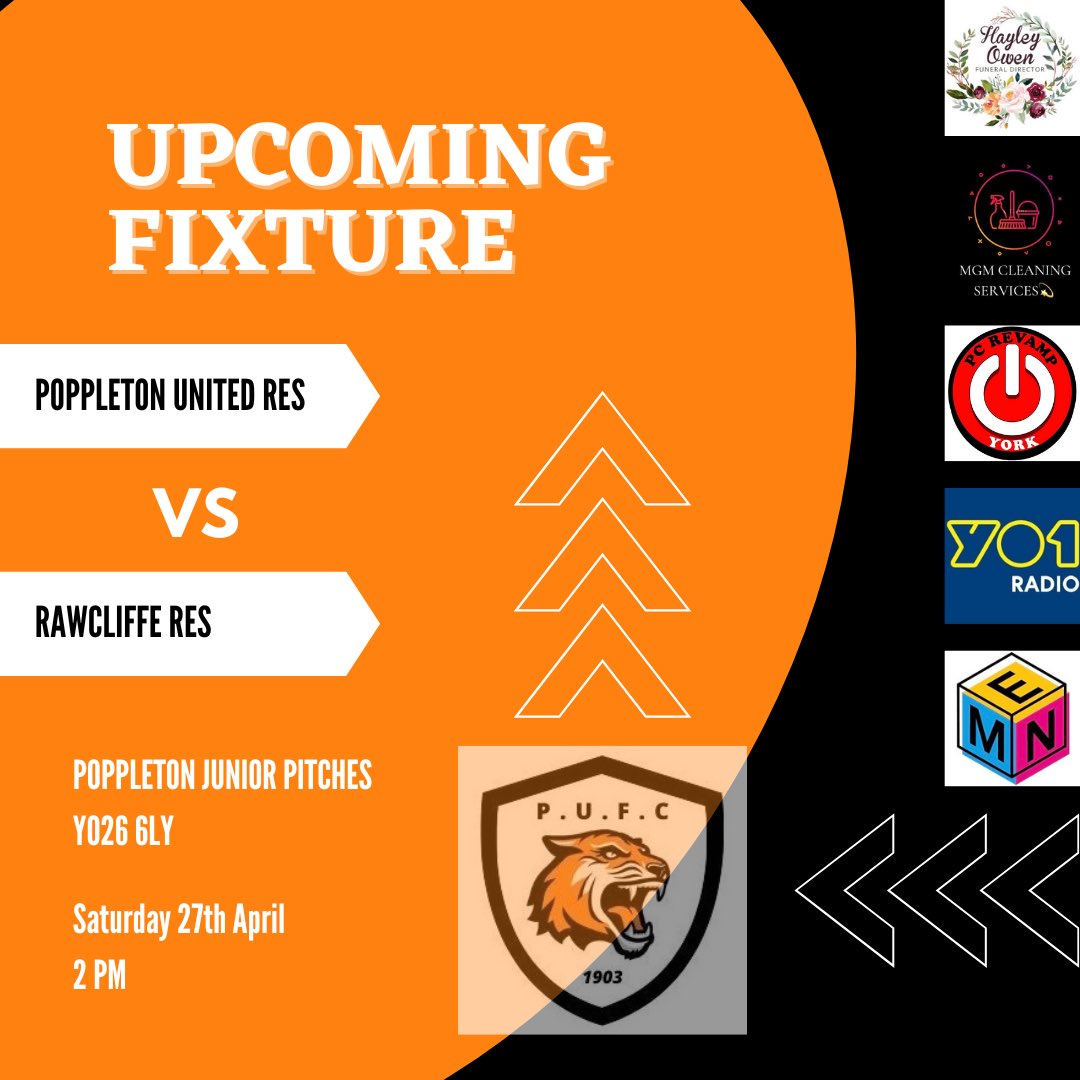 MATCHDAY!

Both teams face Rawcliffe today.

2pm KO. Get down and support the lads if you can!

🟠⚫️