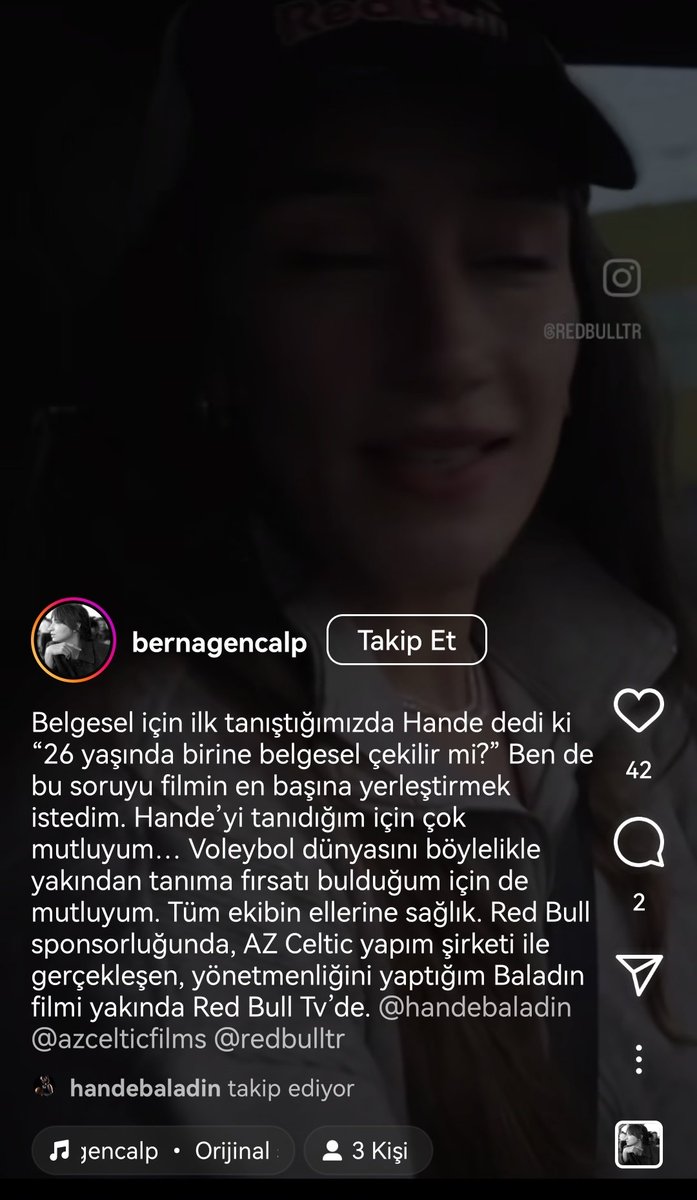 Hande'nin belgeselini çeken yönetmenin paylaşımı
En başta kendisi sormuş soruyu canım benim senin güzel kalbine kurban olurum ya🤍