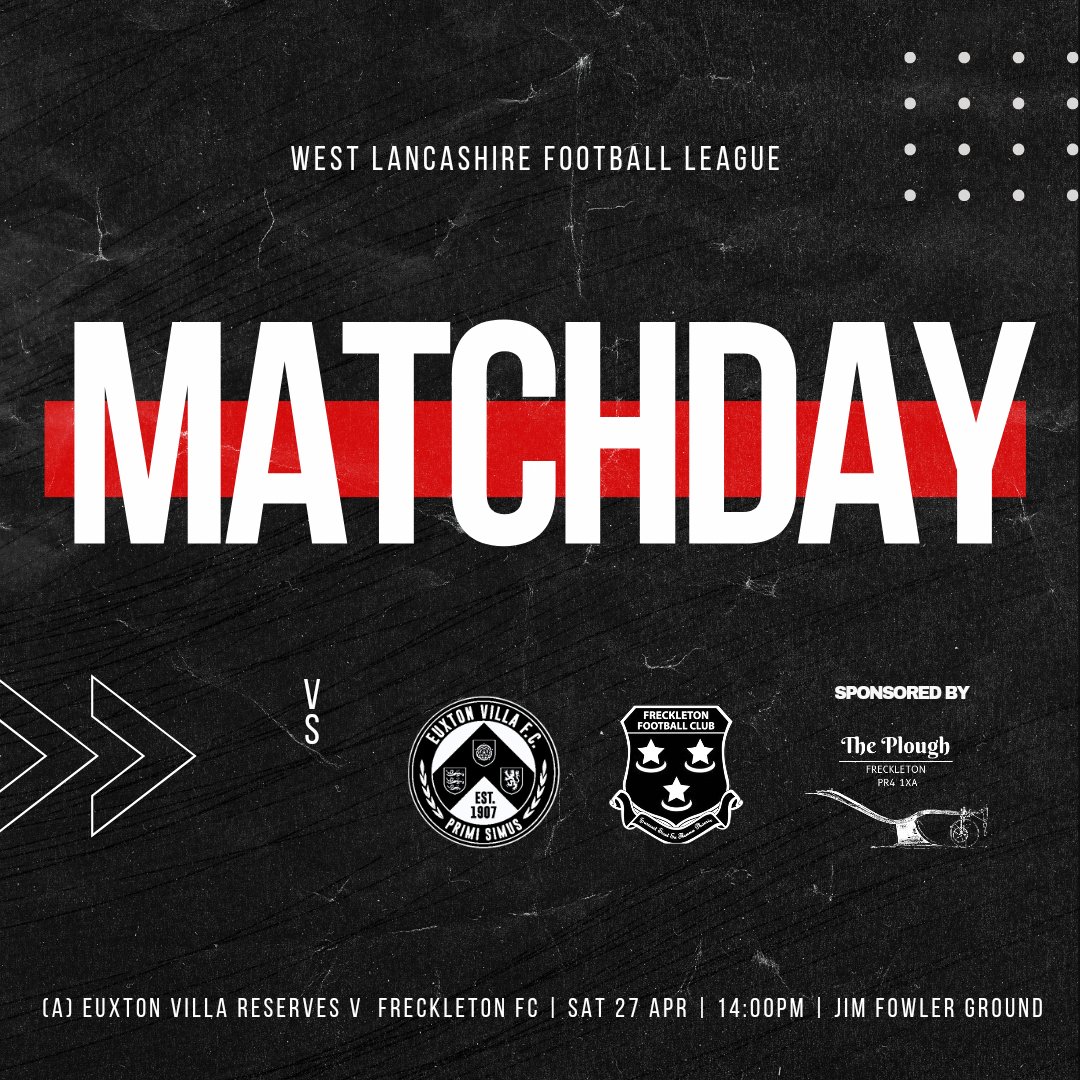 ⚽️ MATCHDAY ⚽️ We're looking to make it two on the bounce with a challenging trip to @EuxtonvillaRes this afternoon - we hope to see you there 👋 ⏰ 2pm KO 🏟 Jim Fowler Memorial Ground 📍 PR7 6HH #UpTheFreaks🔴⚫️