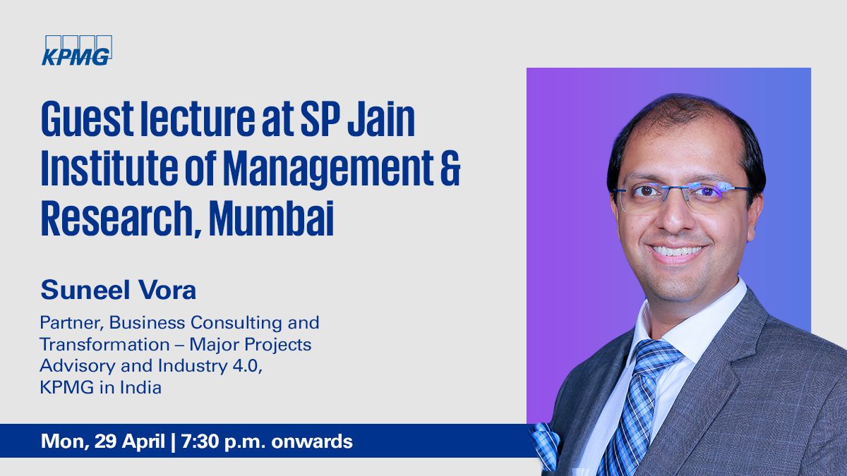 2 days to go! As part of our #CampusTalk Series, @SuneelVora, @KPMGIndia is conducting a guest lecture on '#ManagementConsulting' at @SPJIMR, Mumbai 📅 Monday, 29 April | ⌛ 7:30 p.m. onwards #KPMGonCampus #DoWorkThatMatters #campustalks