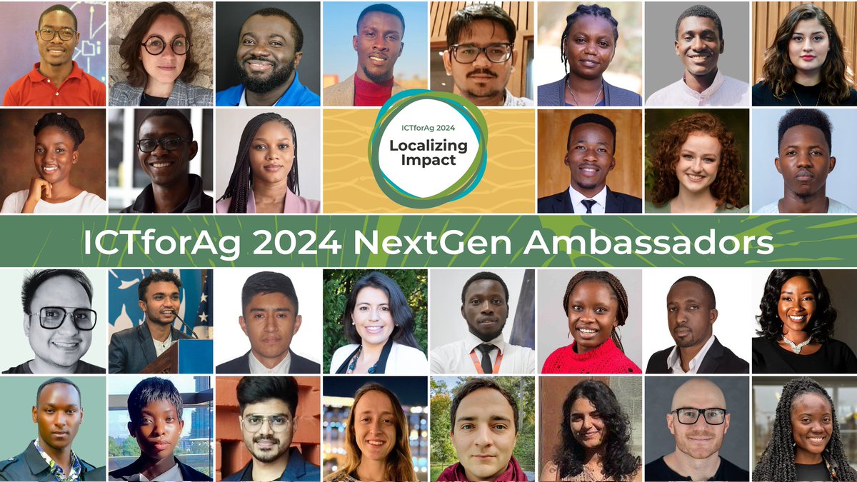 I’m thrilled to announce that I’ve been selected as a 2024 #ICTforAgNextGenAmbassador @ICTforAg alongside 29 other young agricultural professionals! Check it out 
ictforag.com/events/ictfora…

#ICTforAg2024 
#ICTforAgNextGenAmbassador 
#digitaldevelopment #agrifoodtech 
#agtech #ict4d