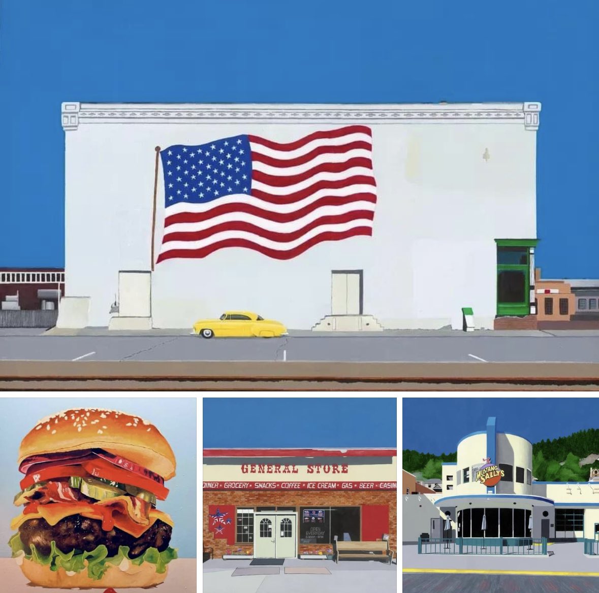 Posted @withregram • @colleyisongallery Don't miss our current exhibition 'BACK ACROSS AMERICA' by #HoracePanter on until the 4th May. Open today 19am-4pm. We are open from 10am until 4pm today.