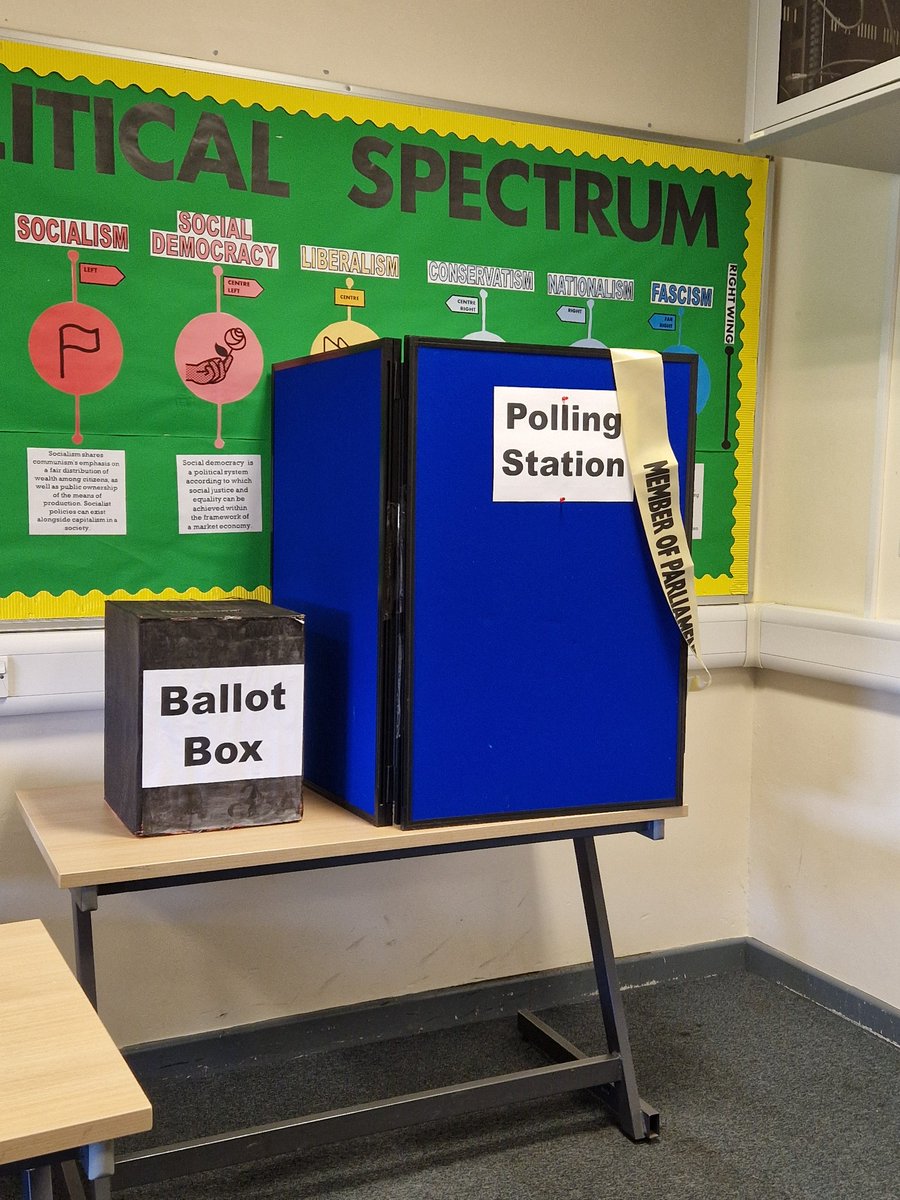 We did a mock election on Tuesday with my Higher Learning Needs class. They all read aloud their own manifestos and voted for who should become HLN2 MP!
