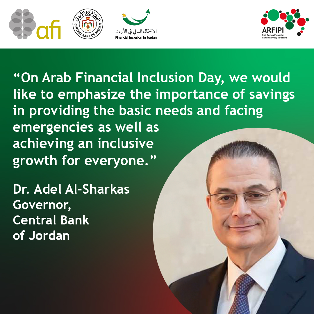 Arab Financial Inclusion Day is here! Today, we celebrate the strides made towards economic empowerment and financial inclusion across the Arab region. Together, we can build a more inclusive financial landscape. @CentralBank_JO #ArabFinancialInclusionDay #financialinclusion