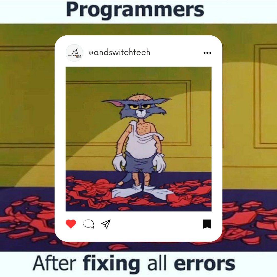 Every programmer experiences this once
.
#programming #meme #programminglife #coding #programmerhumor #programmingmemes #technology #learning #programmerlife #codingmeme #memes #funny #funnymemes #memesdaily #ondemandappdevelopment #appdevelopment #itcompanyrajkot #andswitchtech