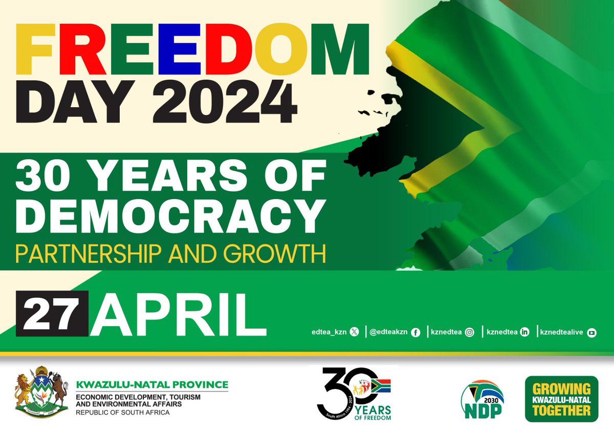 Leader of Government Business and MEC for Economic Development, Tourism and Environmental Affairs wishes you a happy freedom day 🇿🇦