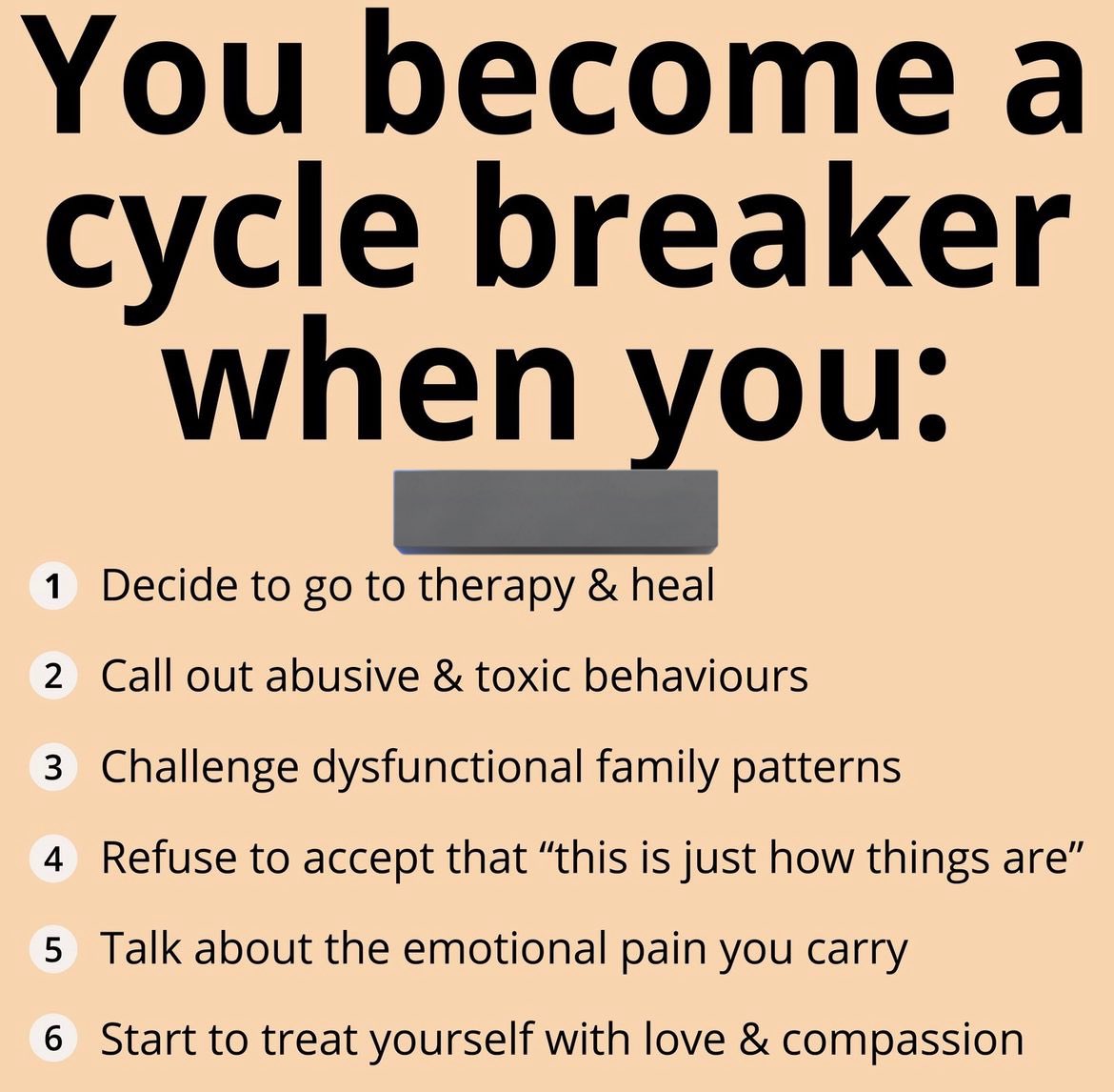 It’s not easy but someone’s gotta do it #breakthecycle #loveheals