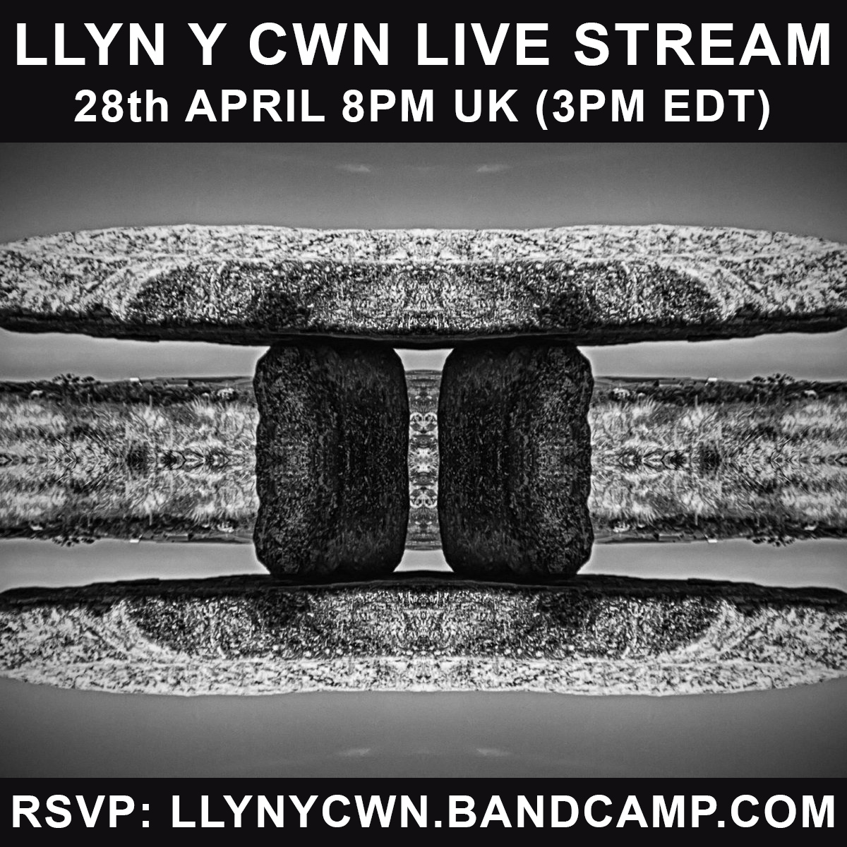 LLYN Y CWN live stream tomorrow at 8pm UK (3pm EDT) on Bandcamp. #darkambient RSVP now! llynycwn.bandcamp.com/merch/megalith… Recording of a live gig, Bristol 01/02/04 streamed in full with visuals. Ben will be in the chat to answer any questions. Out now: LLYN Y CWN 'Megaliths' CD.