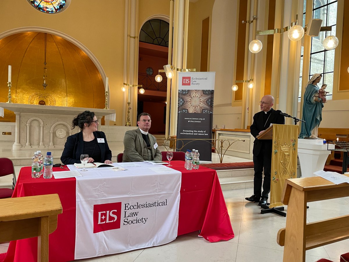 ELS day conference on the Law of Liturgy opened by chair Elizabeth Wilson. First speakers Bishop Martin Warner and The Revd Neil Patterson. @ecclawsoc #elsconf24