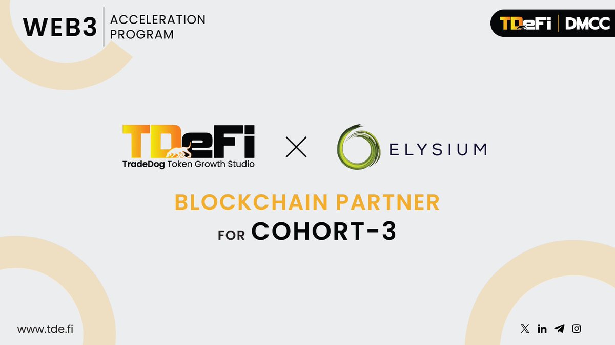 Great news for web3 founders and startups!

We are thrilled to announce Elysium Chain as our Blockchain Partner for the upcoming Cohort 3 of Web3 Acceleration Program.

Elysium Chain is powered by Vulcan Forged, which stands as the cornerstone of the web3 ecosystem,…