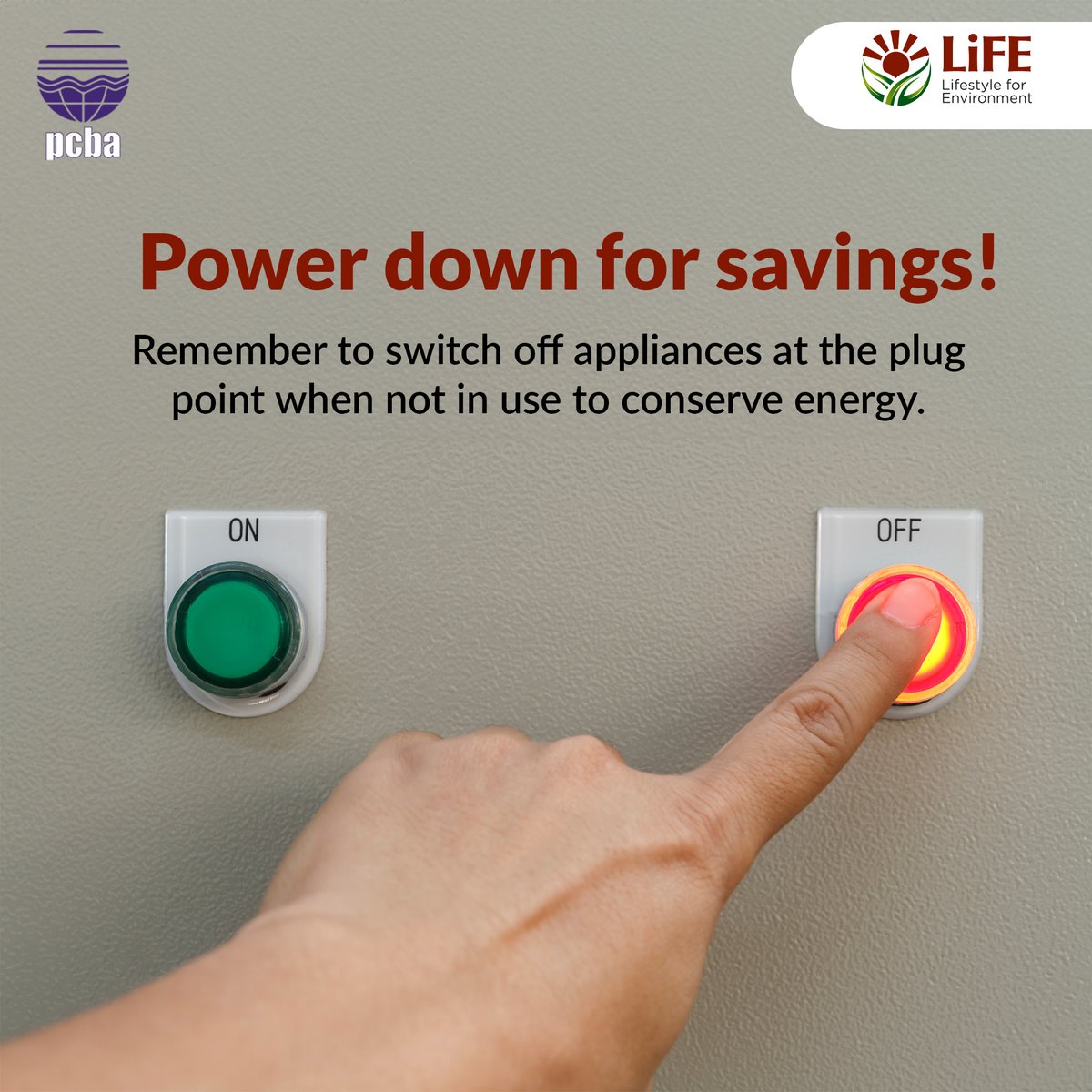 Make it a habit to switch off appliances at the socket when you're not using them to conserve energy.

#EnergyConservation #Energy #Conservation #Sustainability #EnergySaving