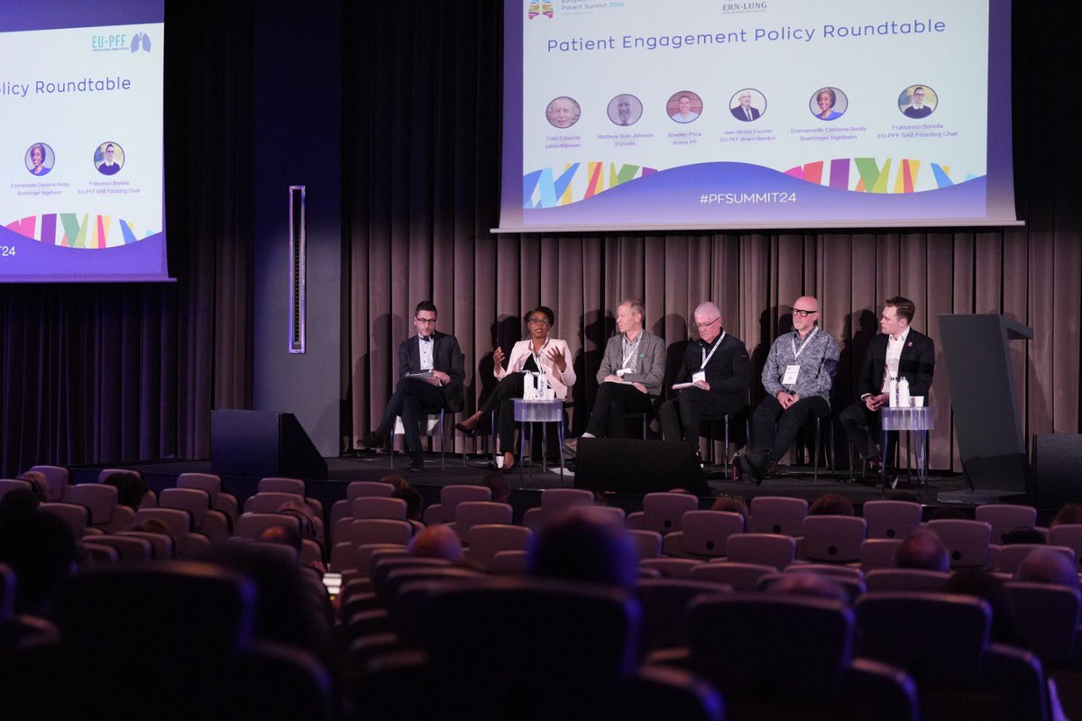 In the Patient Engagement Policy roundtable, chaired by @ColinEdwards767, @BradleyJPrice , @mattbolzjohn, @jmifourrier, Emmanuelle Clerisme-Beaty&@fratommy75 discussed the importance of including patients in health care decisions especially in the context of research #PFSUMMIT24