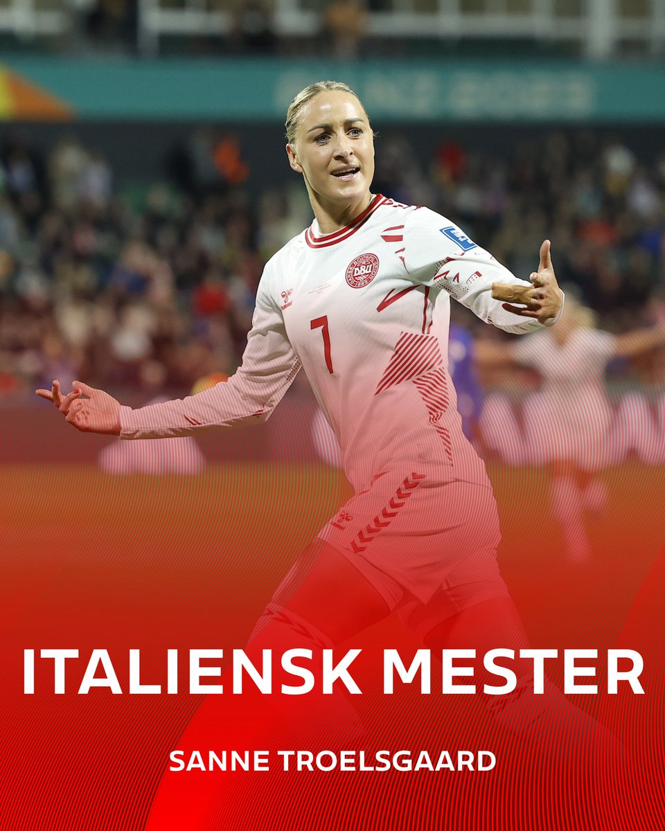 𝗖𝗔𝗠𝗣𝗜𝗢𝗡𝗘𝗦𝗦𝗘 𝗗’𝗜𝗧𝗔𝗟𝗜𝗔 🏆🇮🇹 Sanne Troelsgaard vinder det italienske mesterskab med AS Roma 👏 Stort tillykke, Sanne! #ForDanmark