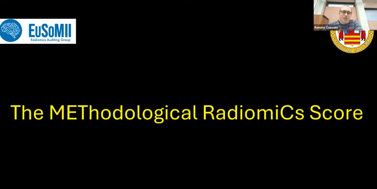 The #EuSoMII webinar #65 ‘The METhodological RadiomiCs Score’ by @renatocuocolo , moderated by Pinar Yilmaz @p_ylmz_ and @gennadanna  is now available at: eusomii.org/webinars/