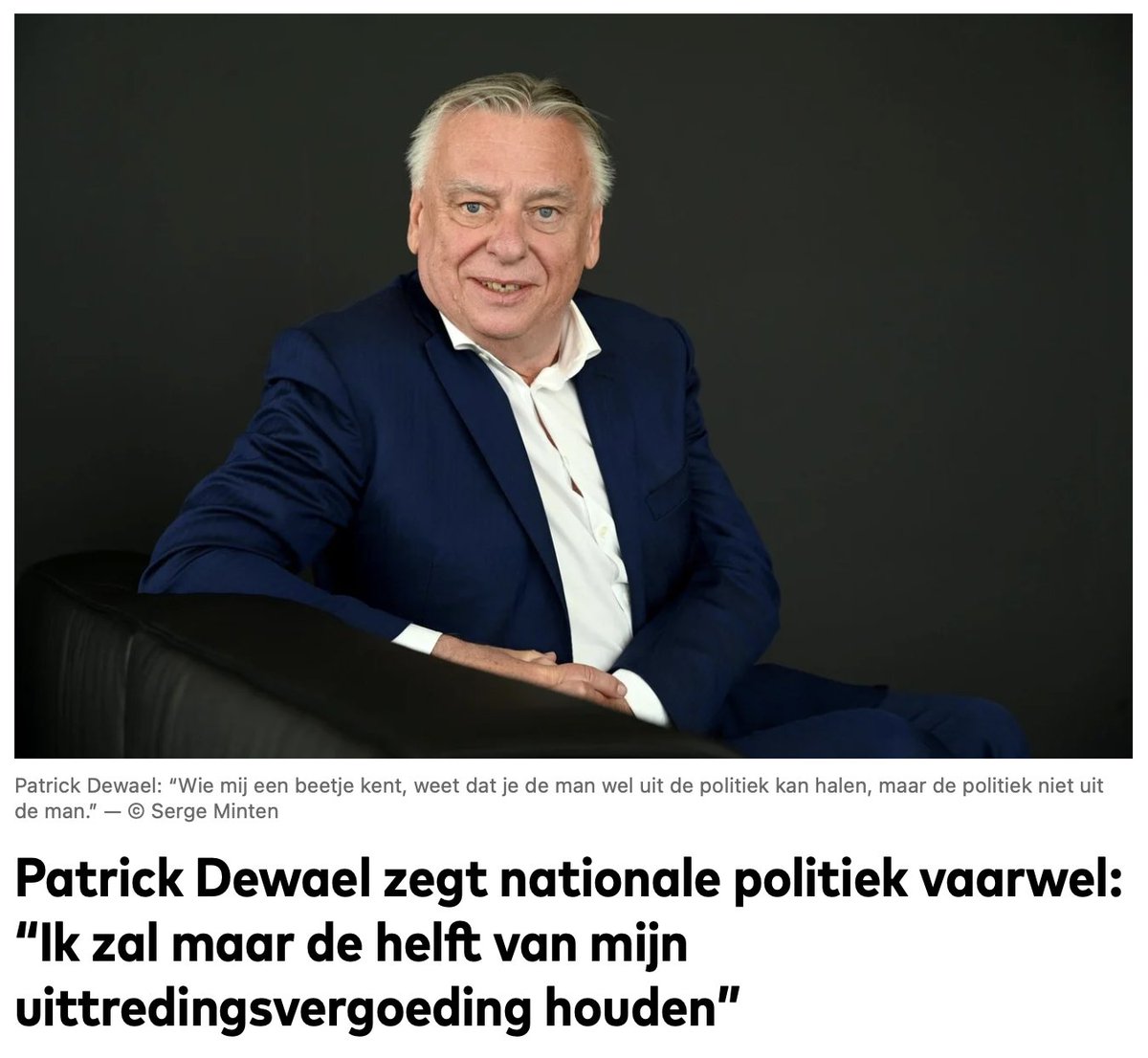 De druk van de PVDA zorgt duidelijk voor paniek in politieke kringen. Maar wij willen niet de helft, wel het einde van dit privilege en dat zullen we ook op tafel leggen op het bureau van de Kamer. Schaf die vertrekpremies af. hbvl.be/cnt/dmf2024042…