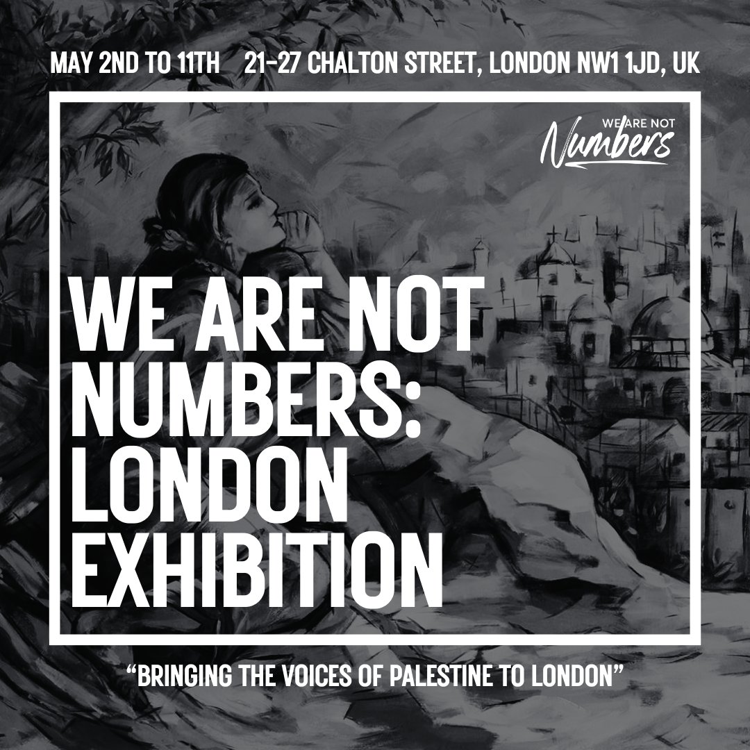 We Are Not Numbers Exhibition Introducing three artistic pieces that will be featured in the exhibition by our brilliant writers Basman, Samah, and Wejdan. @P21Gallery @namoduk @jewishnetworkpalestine @amos_trust @pddepdivegram @asapalestine