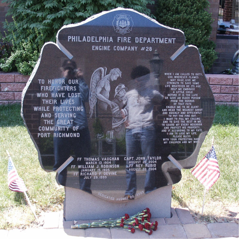 Today's random page is Person: John Taylor philart.net/person/John_Ta… #Philly #PublicArt #VisitPhilly #art (pictured: Port Richmond Firefighters Memorial, unidentified artist, 2005)