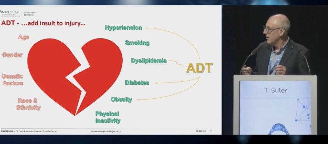 Have a listen to our podcast about the risk of cardiovascular disease with ADT in prostate cancer #APCCC24 Thomas Suter and Chuck Ryan are quizzed about it’s relevance and which tests are needed. podcasters.spotify.com/pod/show/the-u…