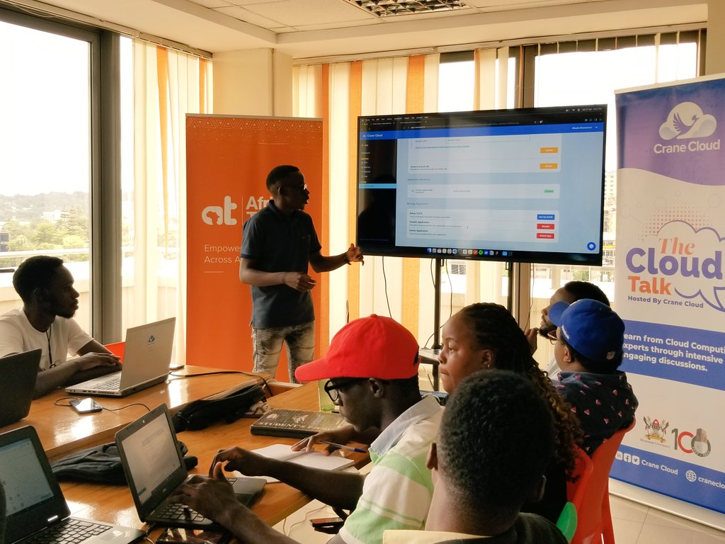 Gain insights into your application's performance and usage with @CraneCloud_io's monitoring capabilities. Optimize resources and reduce costs based on real time metrics. - @RhodinNagwere #AgricTech Hackathon @ATCommunityKla | #BuildWithAT #WeLoveNerds #ATDevsUG