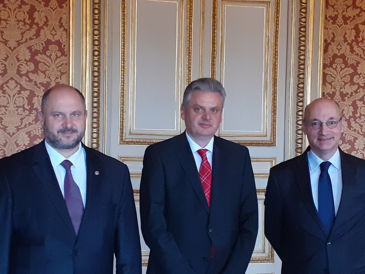 Dialogue chaleureux et utile à Paris avec le vice-PM de la République de Moldavie, @OSerebrian, et le ministre de l'Energie, @VictorParlicov. Échanges denses sur la situation régionale et l'avenir 🇪🇺 de la Moldavie. Le partenariat entre 🇫🇷 et 🇲🇩 continue de se renforcer !
