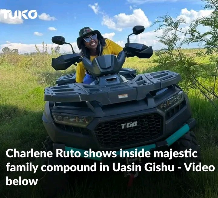 Charlene Ruto went to check on her maize and bees and shared a video riding her quad bike along a majestic, tree-lined driveway at the family farm. Video in comments. 

Photo: