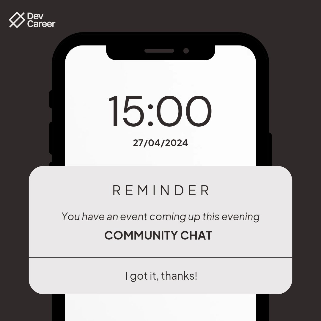 📣 Join our community chat today at 3pm WAT! It's a great opportunity to connect with like-minded individuals, share ideas, and learn from each other. Here's the link to register 👉 lu.ma/9kelpqg1 See you there!