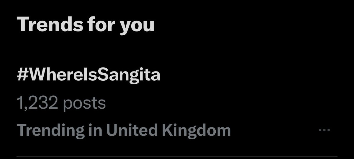 Let’s keep it going #WhereIsSangita