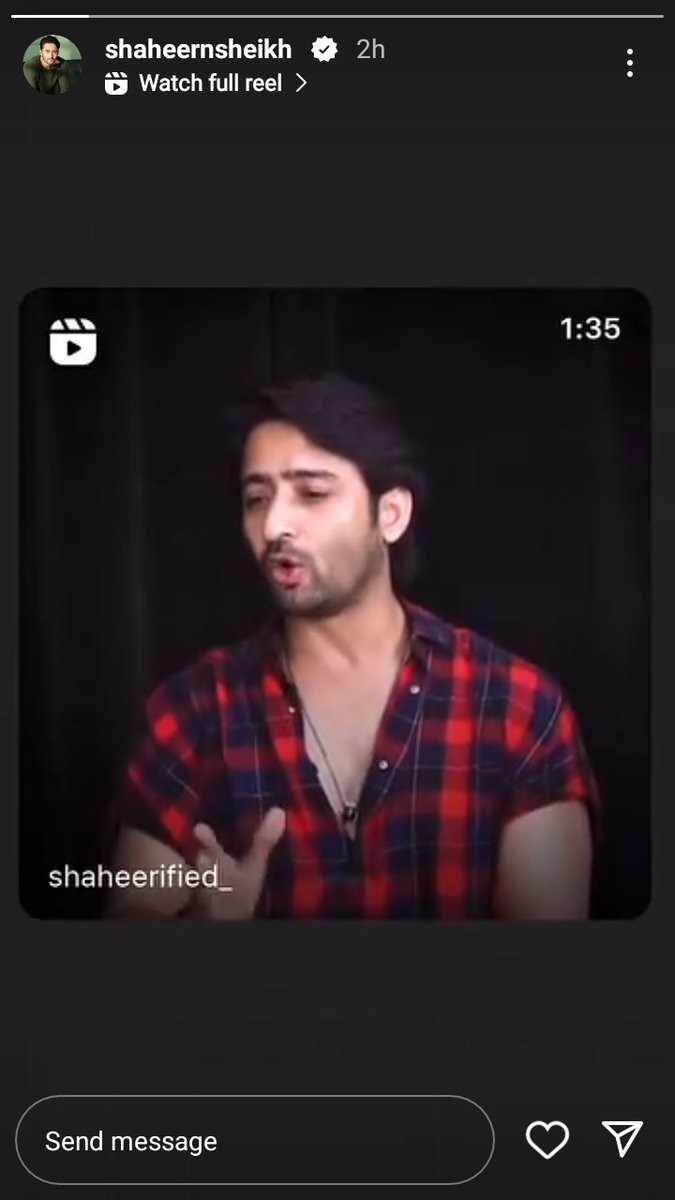 Ig story of #ShaheerSheikh ❤

#Birdies