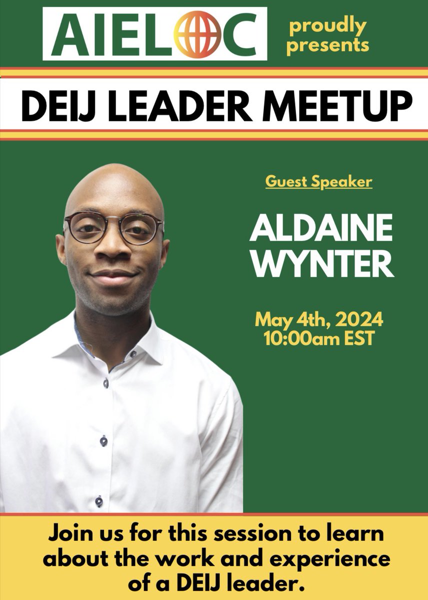 Join us for our final DEIJ Leader Meet Up of 2024-2025 with @AldainePase To attend register here: us06web.zoom.us/meeting/regist… #intlELOC
