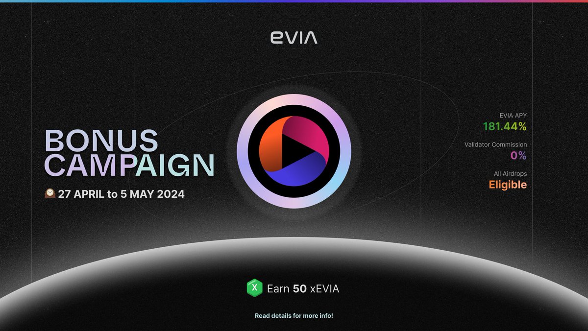 BONUS CAMPAGIN for @OmniFlixNetwork! 🎬 Users who participate in the campaign will earn extra 50 xEVIA bonus points. Here's how you can participate: 1️⃣ Stake/Re-delegate your tokens to/with Kitkat Validator. 2️⃣ Build Evia's Vault (These auto-compounding vaults are…