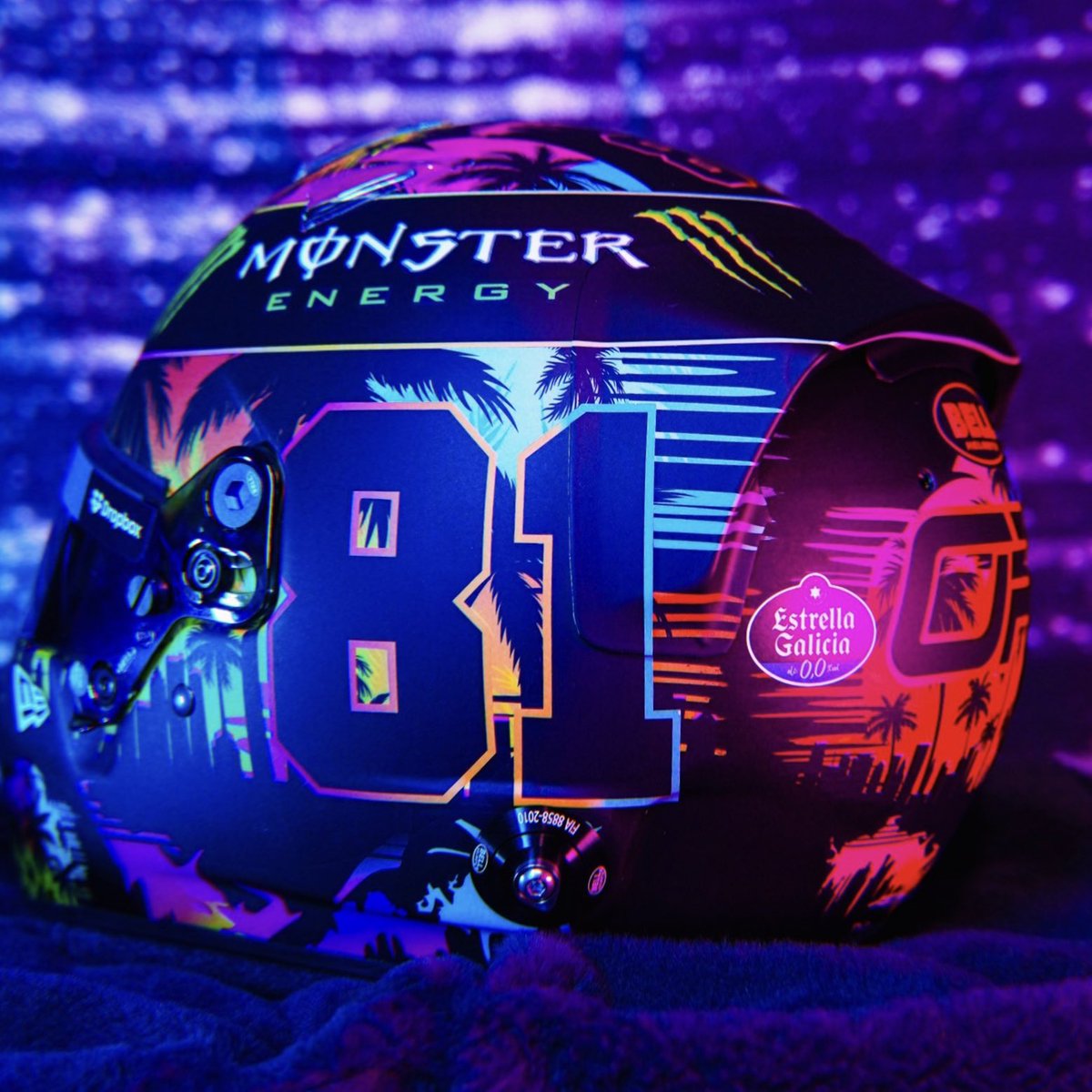 Oscar Piastri'nin Miami GP kask tasarımı. 🌴🔥