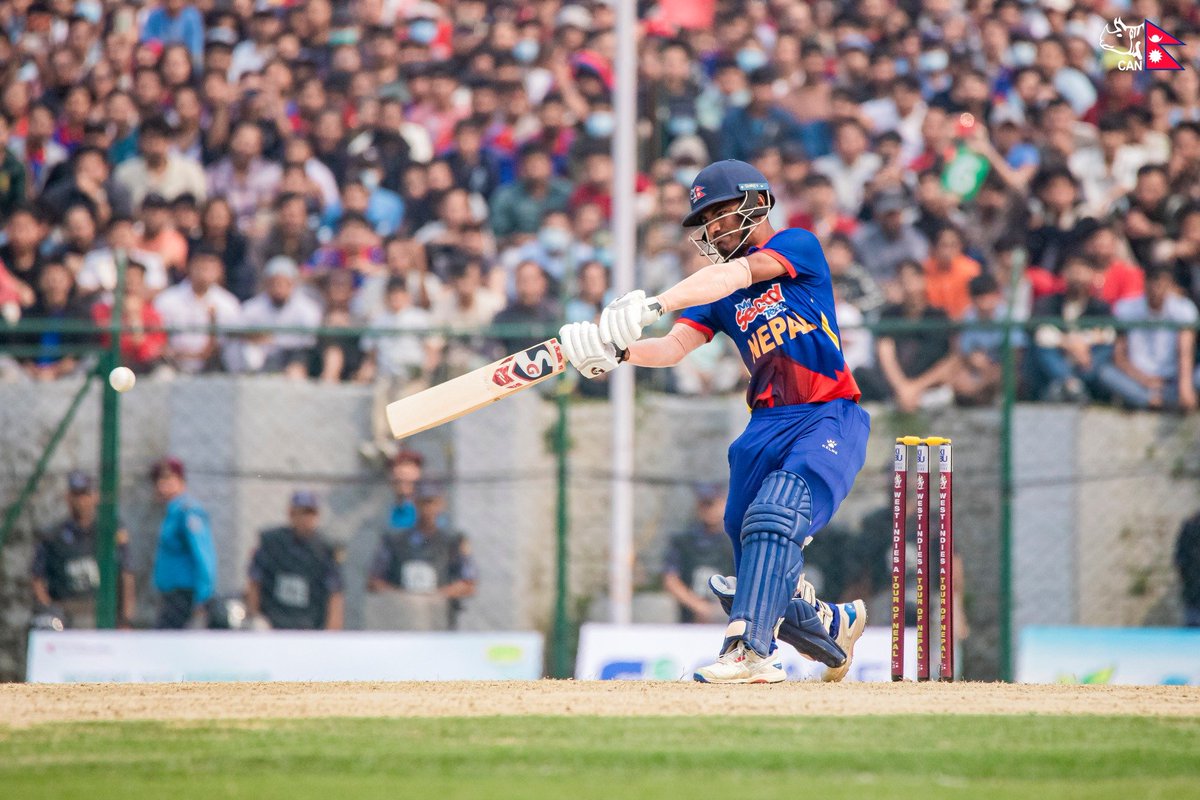 Captain Rohit Paudel shines with a sensational century against West Indies A! 💯 🫶
~His brilliant knock comes in just 47 balls, featuring 101* runs, including 10 fours and 6 sixes. 

#NEPvWI | #WIvNEP | #NepalCricket | #WestIndies