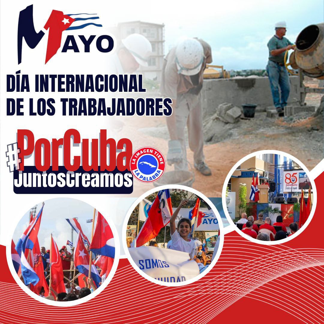 #VivaEl1roDeMayo 
#JuntosVenceremos
#PorUnaPatriaUnida
#Cuba